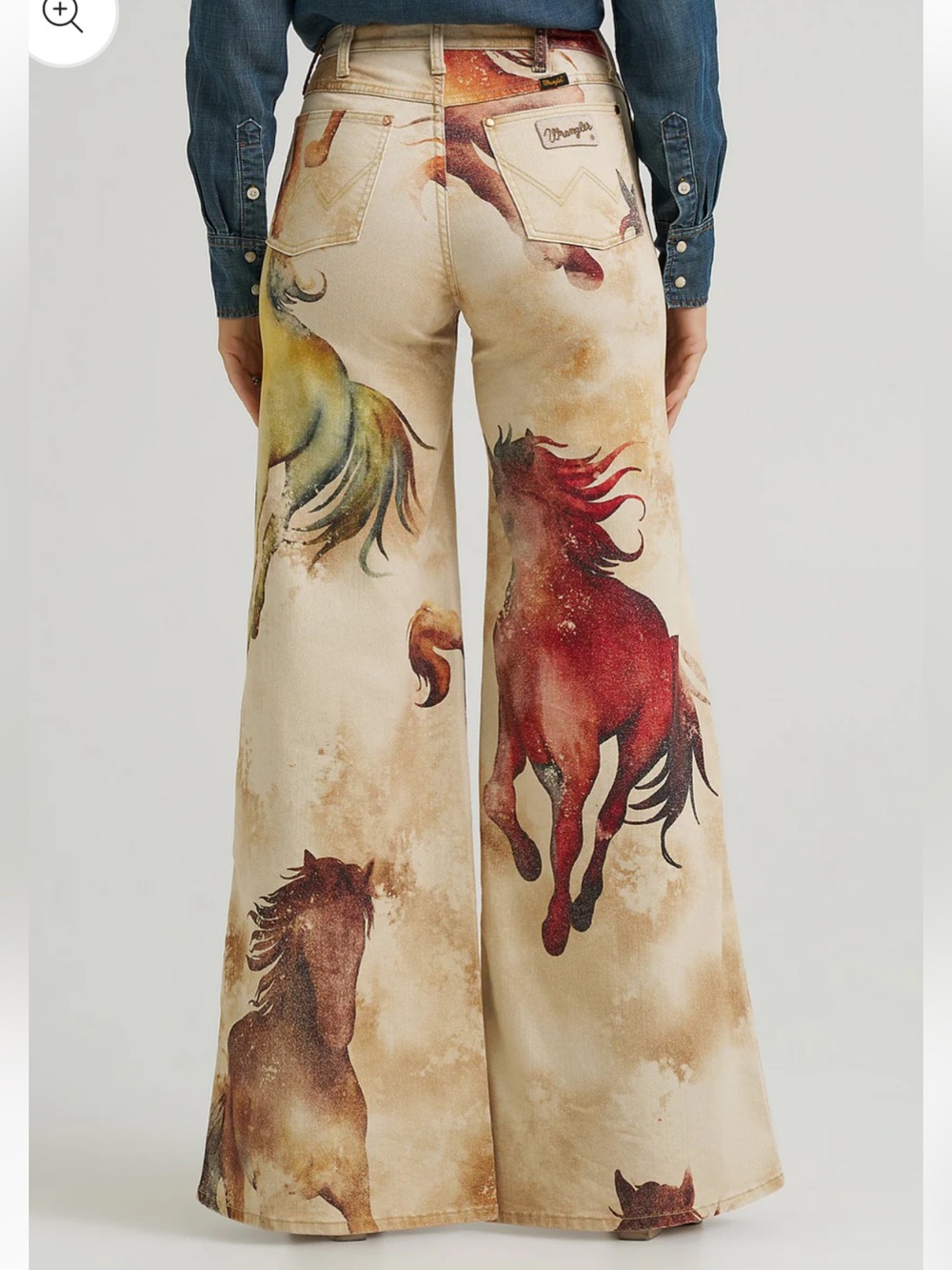 Wrangler Lainey Wilson Wild Horses Wide Leg Jeans - Picture 3 of 9